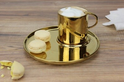 Gold Cappuccino Cup & Plate
