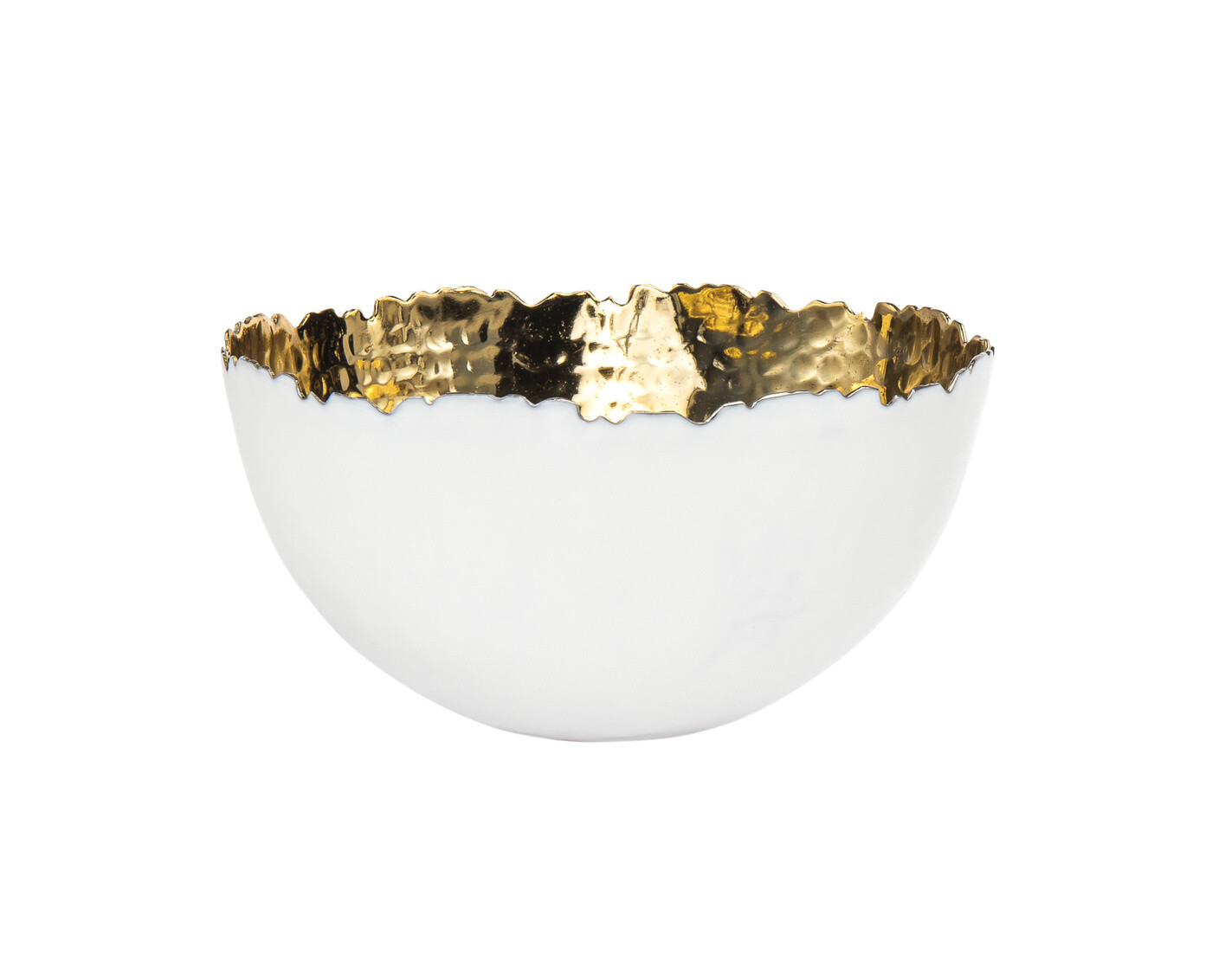 6.5" White Gold Fruit Bowl