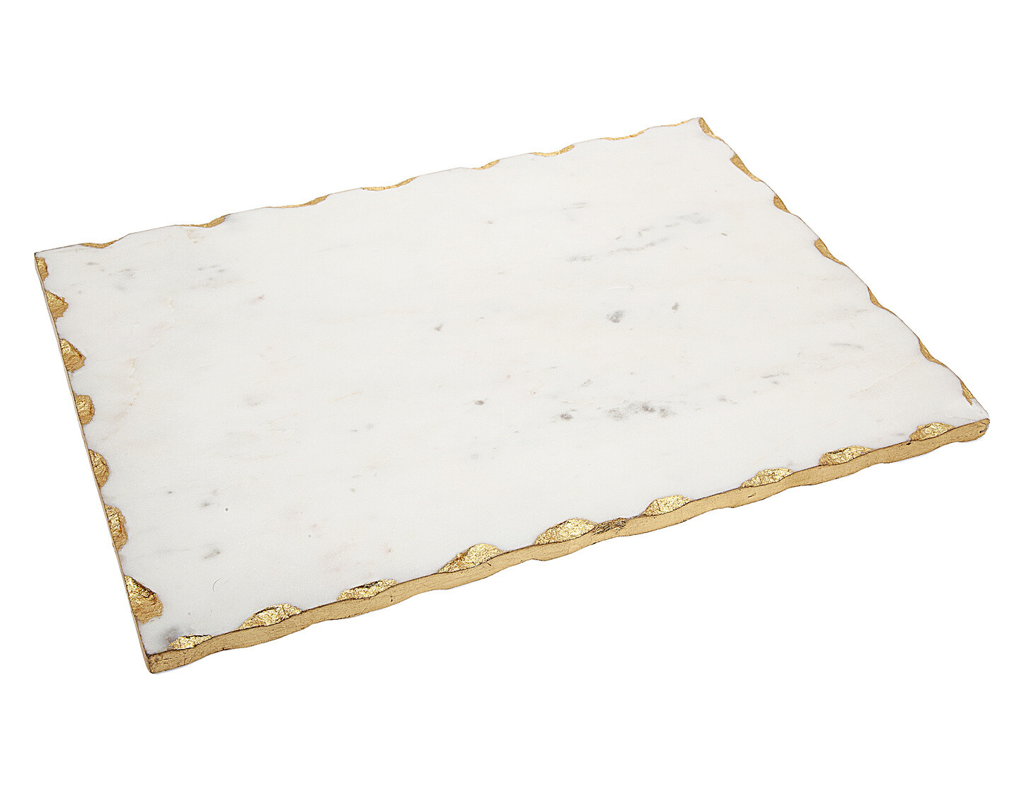 White Marble Board with Gold Edge 16x 12