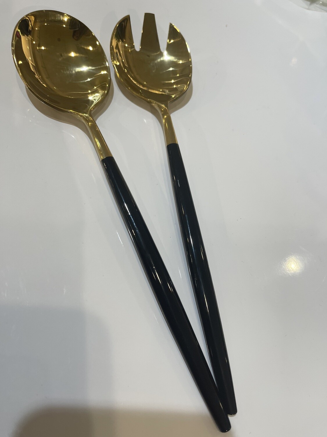 Tai Chi Gold & Black Serving Spoons