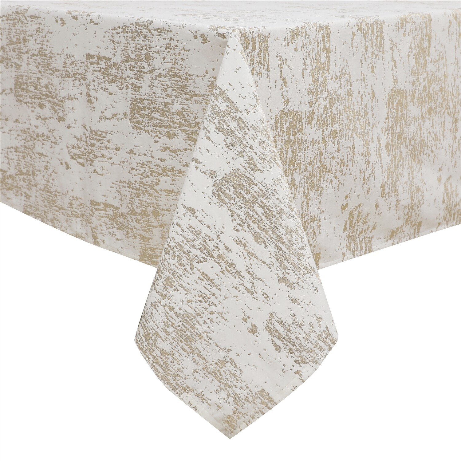 TC1402- 70 x 160 Jacquard Gold Mosaic Print Tablecloth