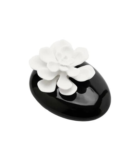 Black Diffuser w White Flower Diffuser