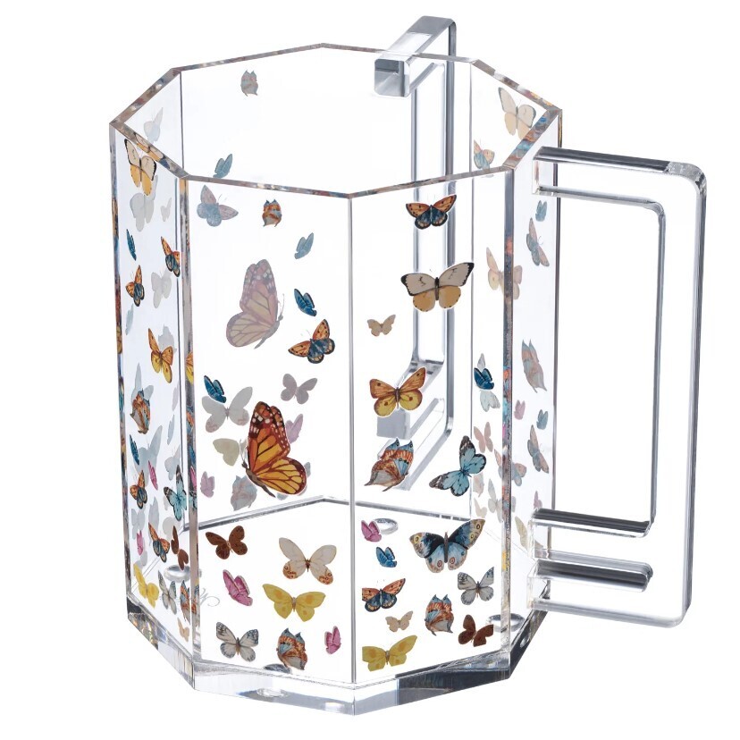 Hexagon Colored Butterfly Wash Cup