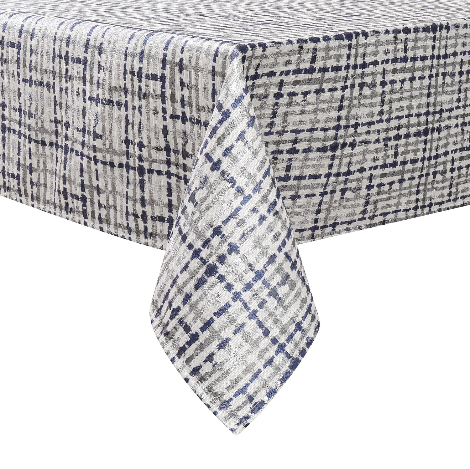 TC1350 - 60 x 90 Jacquard Blue Weave Tablecloth