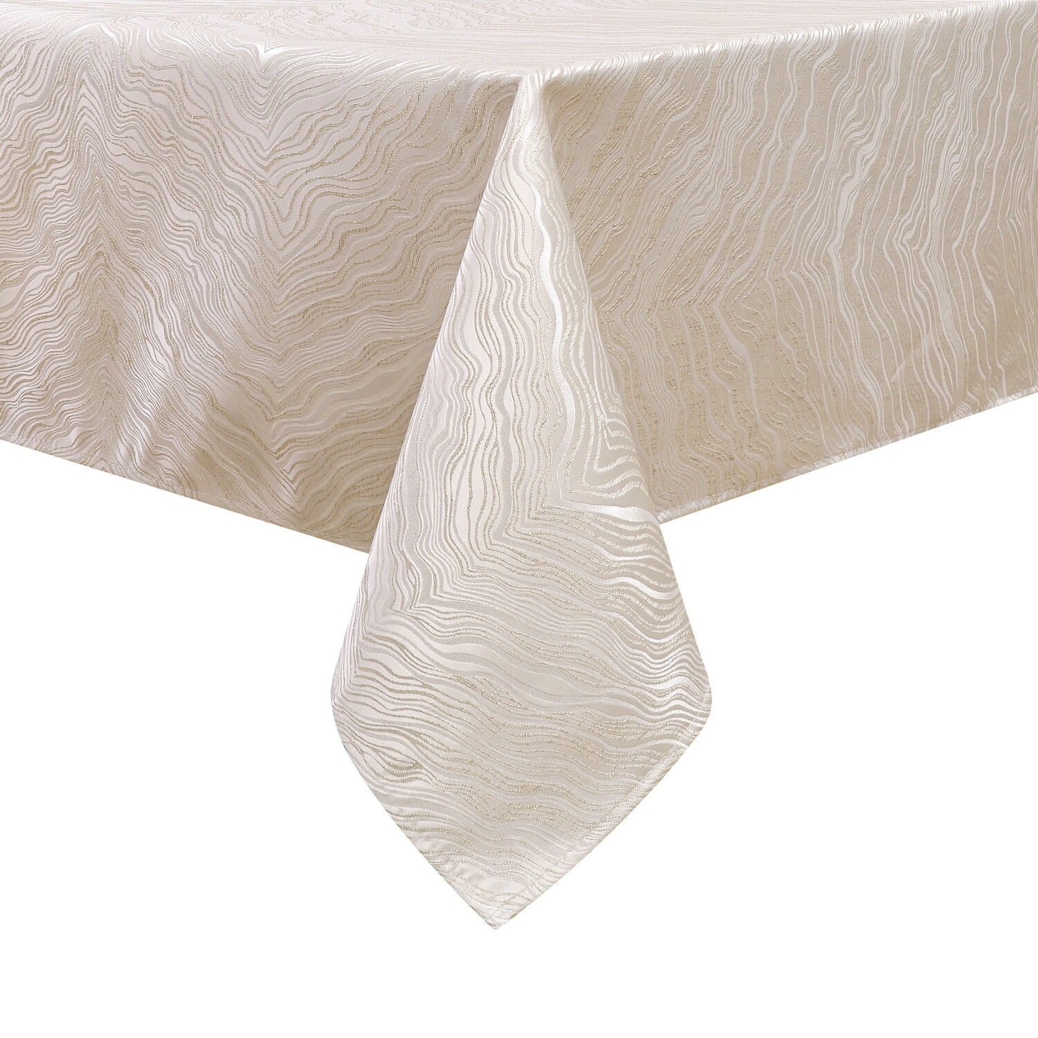 TC1359 - 60 x 90 Jacquard Sparkle Gold Tablecloth