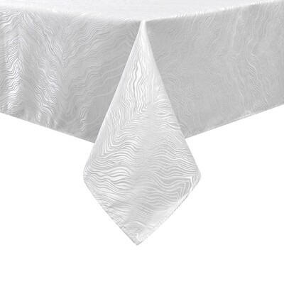 TC1358 - 70 x 144 Jacquard Sparkle Silver Tablecloth