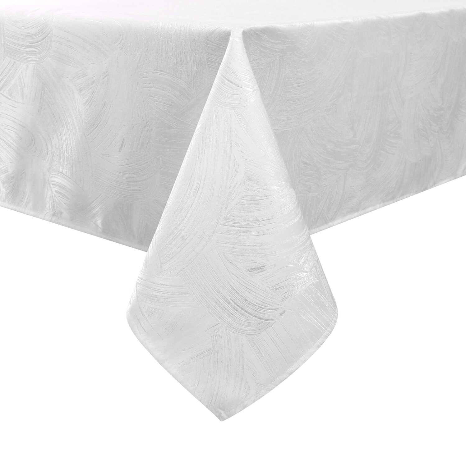 TC1367 - 70 x 120 Jacquard Sketched White Tablecloth