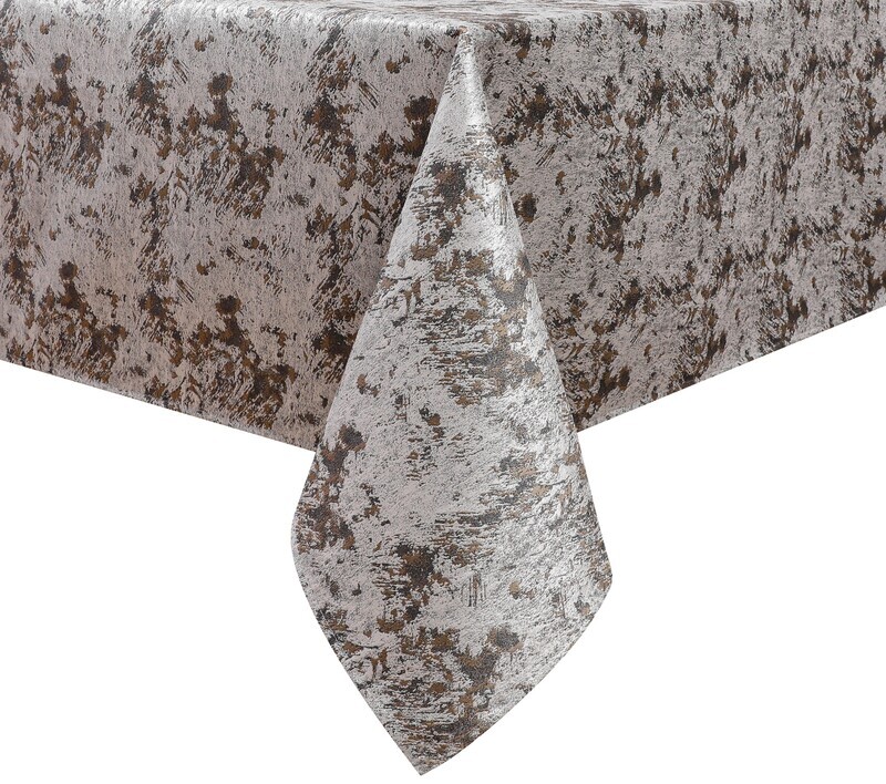 TC1370 - 70 x 108 Jacquard Deserted Grey Tablecloth