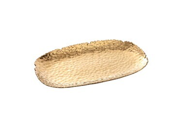 Large Rectangle Gold Ceramic Tray