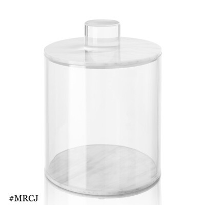 Luxe Round Marble Canister 5"