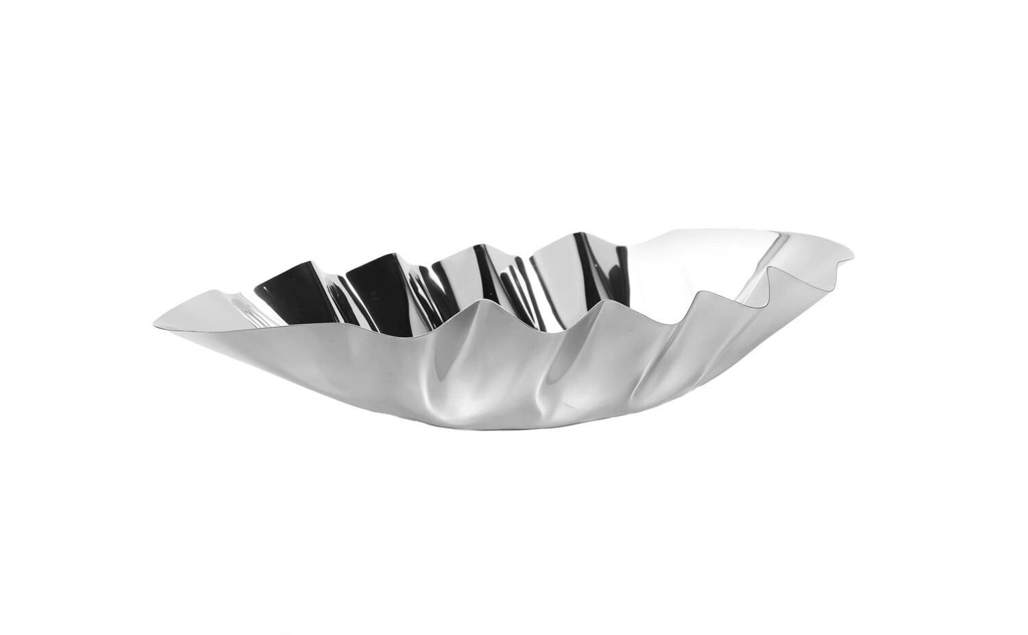 Stainless Steel Ruffle Oval Bowl