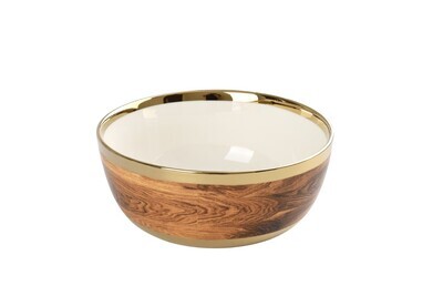 Madera Wood Gold Large Bowl