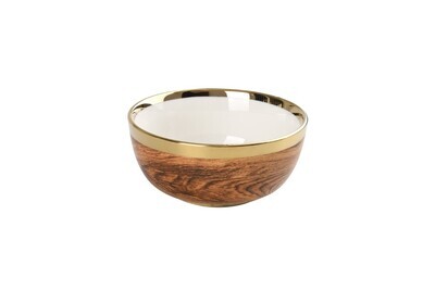 Madera Wood Gold Small Bowl