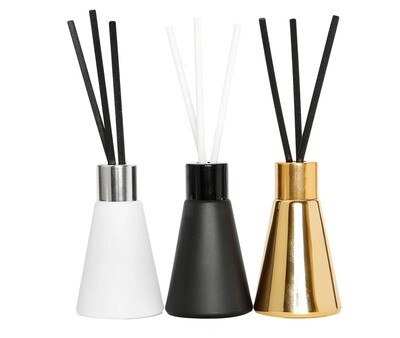 Set of 3 Diffusers- White Matte/Black/Gold - Assorted Scents