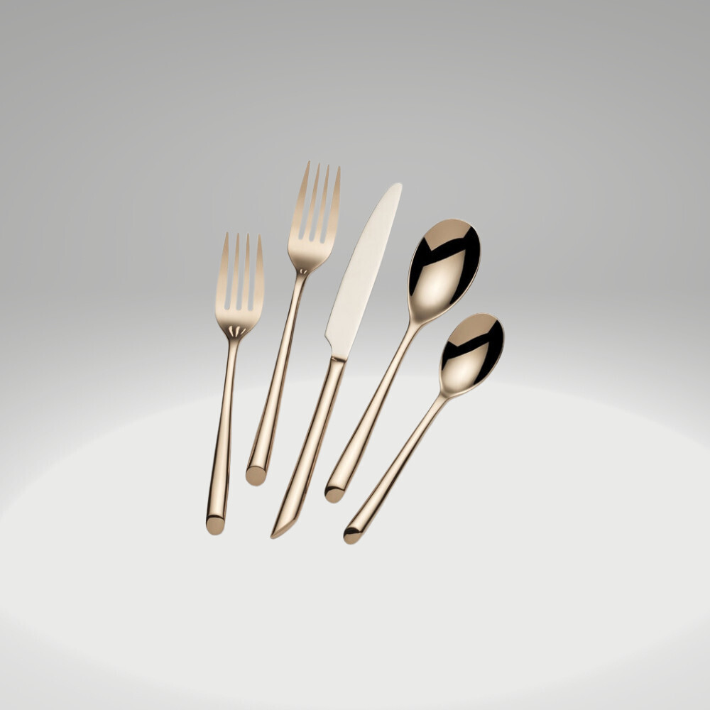 Wave Rose Gold 20pc Set Flatware