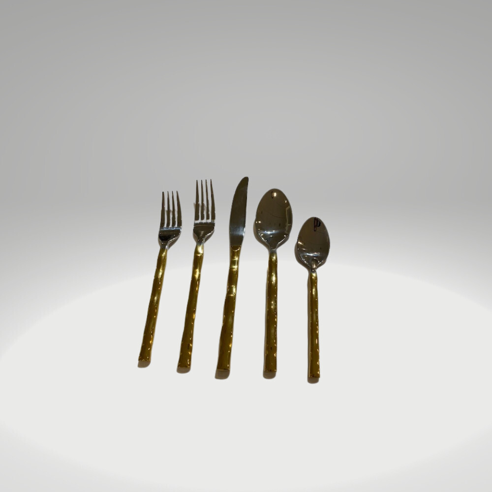 Flamingo Drive Half Gold 20 pc Flatware Set