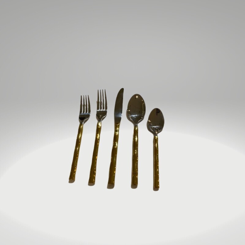 Flamingo Drive Half Gold 20 pc Flatware Set