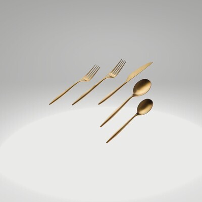 Milano Matte Gold 20pc Flatware Set