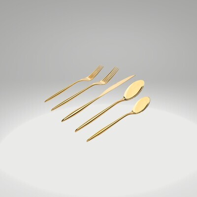 Milano Shiny Gold 20pc Flatware Set