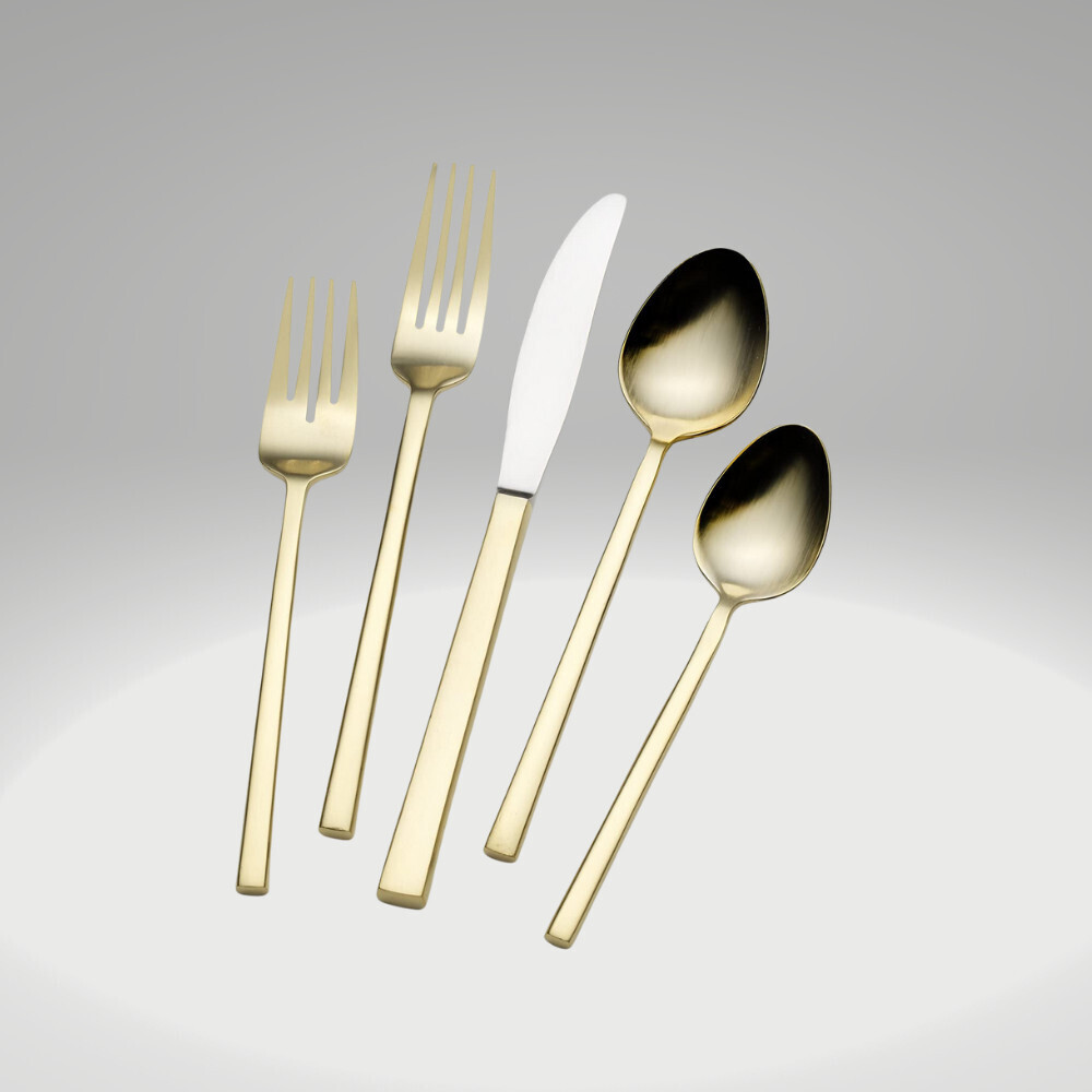 Kyoto Shiny Gold 20 pc Flatware Set