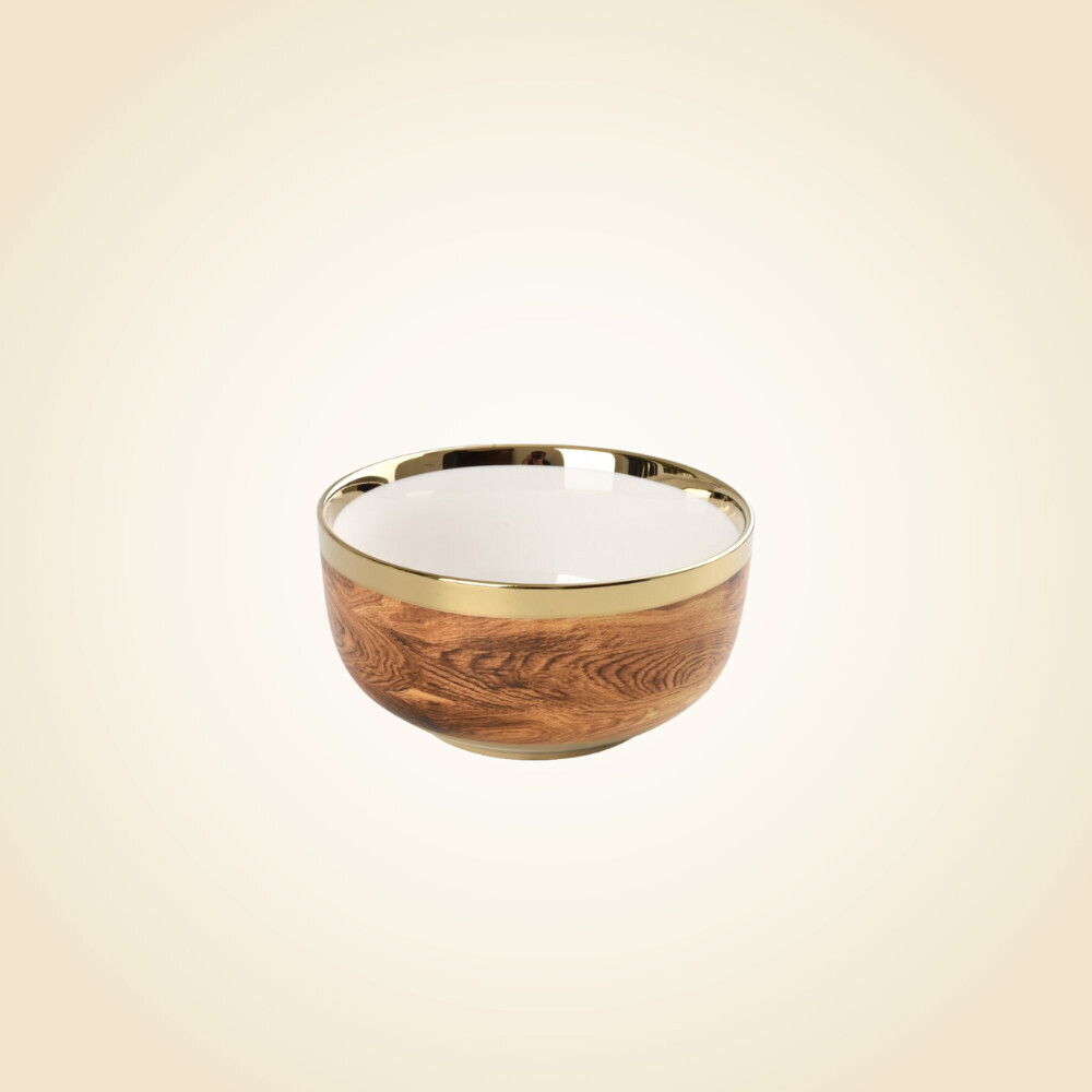Madera Wood Gold Medium Bowl