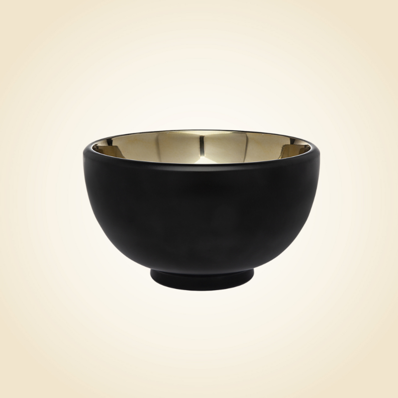 Nero D&#39;oro Black/Gold Salad Bowl