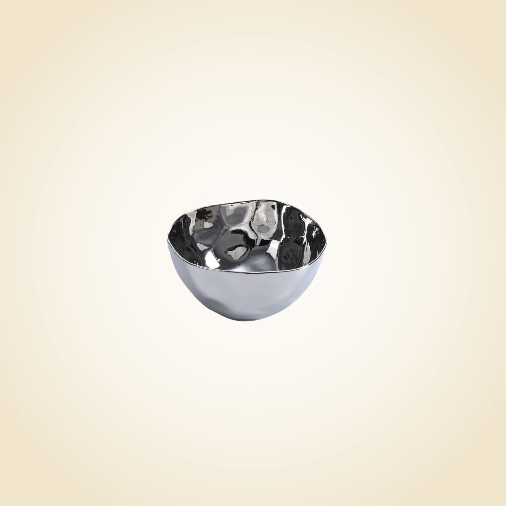 Simple Ceramic Silver Large Bowl