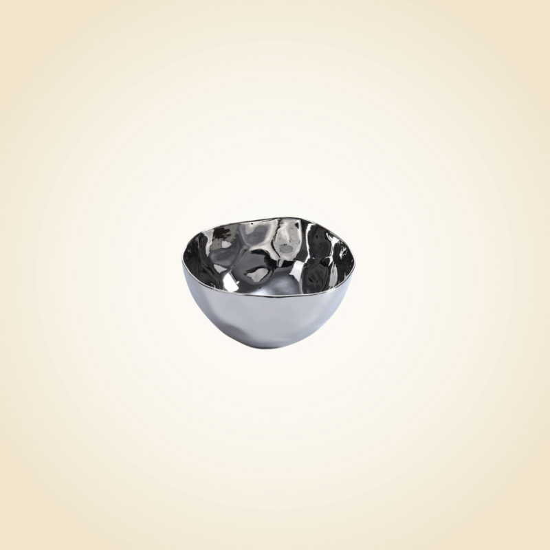 Simple Ceramic Silver Large Bowl