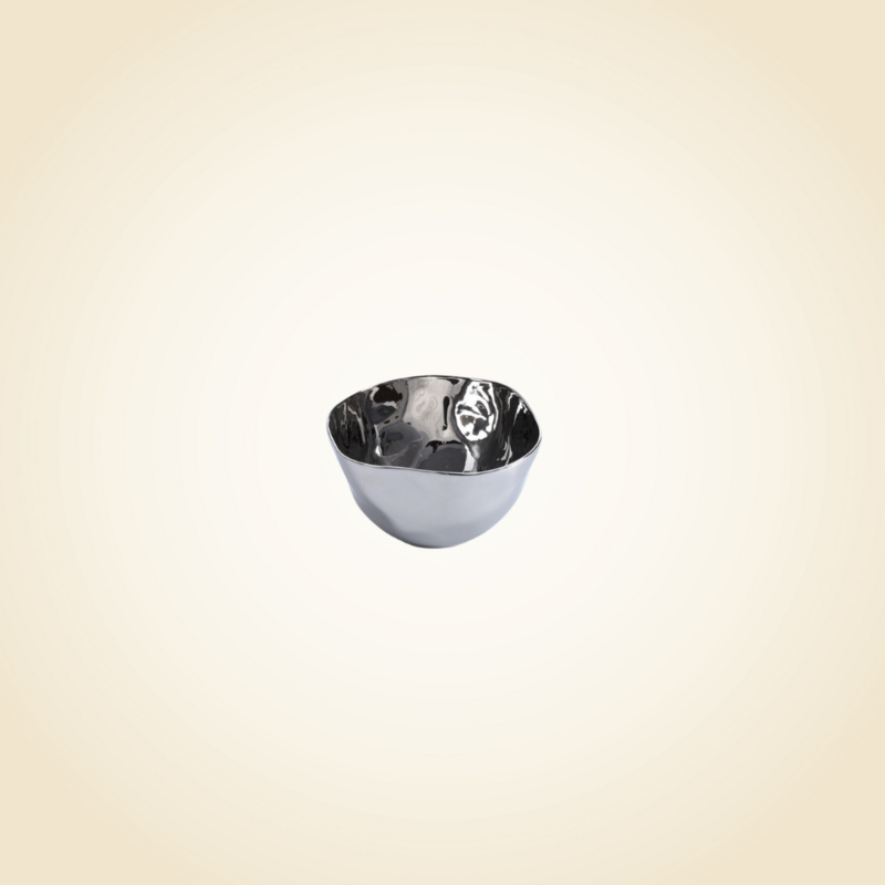 Simple Ceramic Silver Medium Bowl