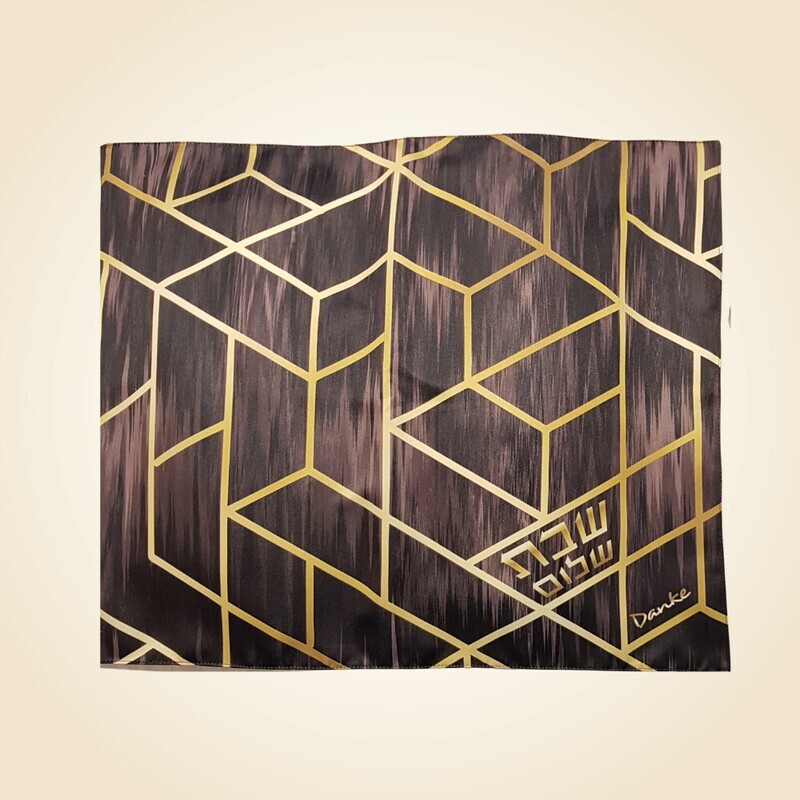 Black &amp; Gold Deco Challah Cover