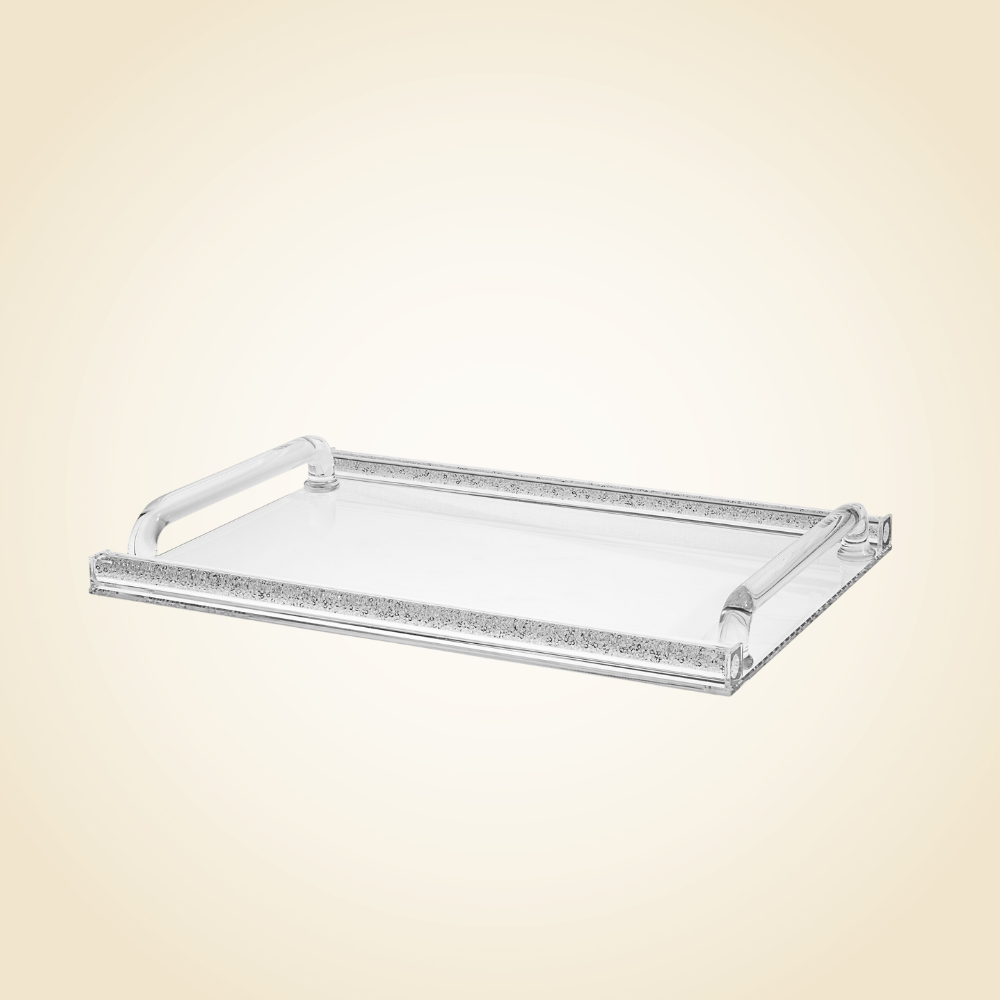 Large Crystal Tray with Stones