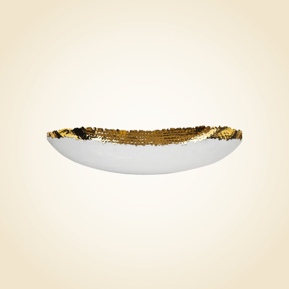 19&quot; White/Gold Centerpiece