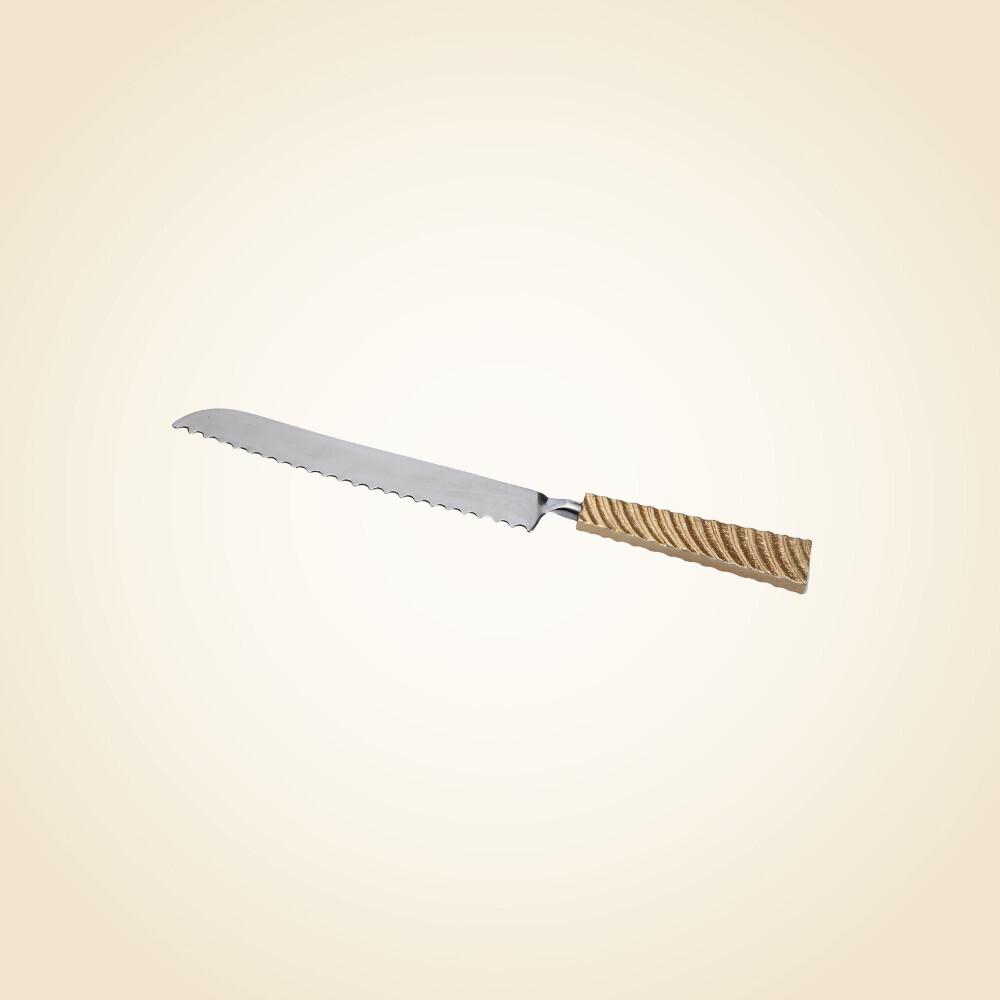 Wavy Gold Serrated Knife