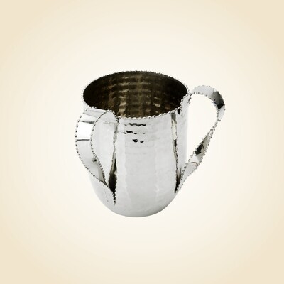 Silver Beaded Design Washing Cup