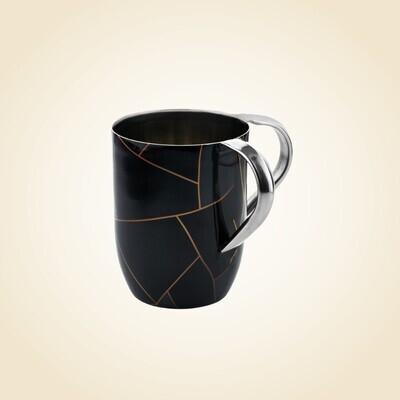Black/Gold Abstract Wash Cup
