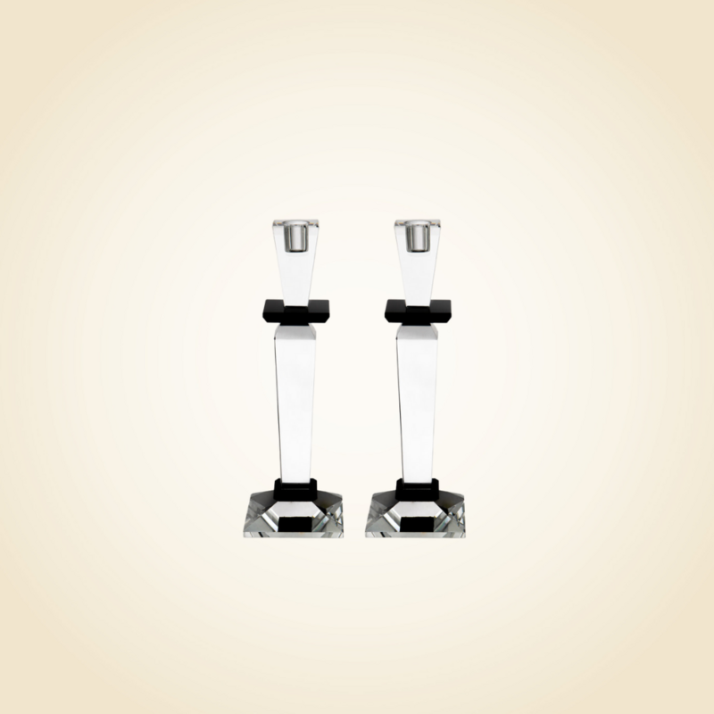 Jerusalem Crystal Smoke Candlesticks
