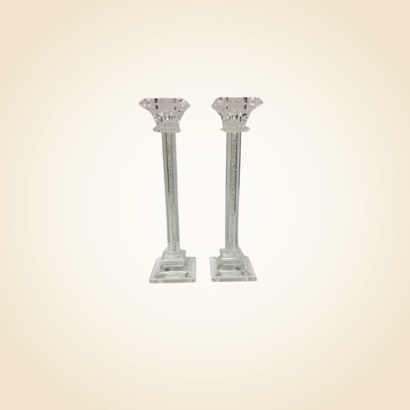 Galaxy Crystal Filled Large Candlesticks
