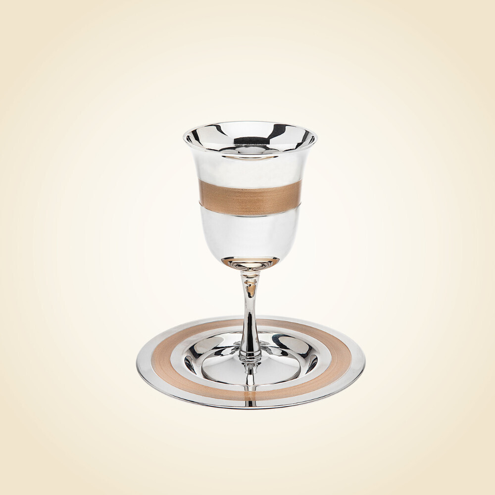 Gold Stripe Kiddush Cup