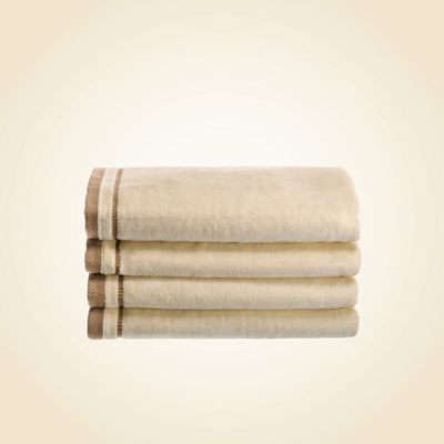 Ivory Cotton Velour Set of 4 Towels