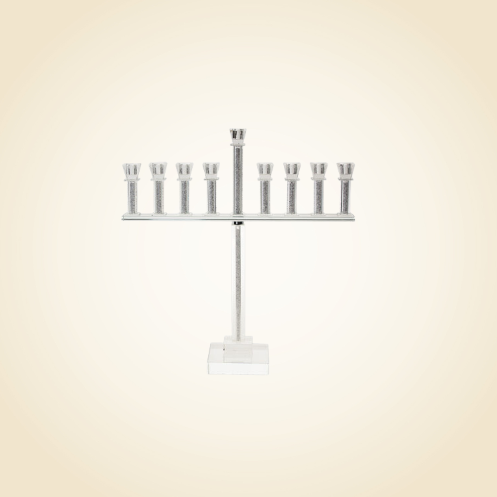 Crystal Menorah with Stones 20&quot;
