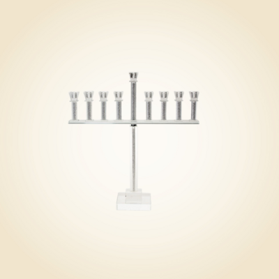 Crystal Menorah with Stones 20&quot;