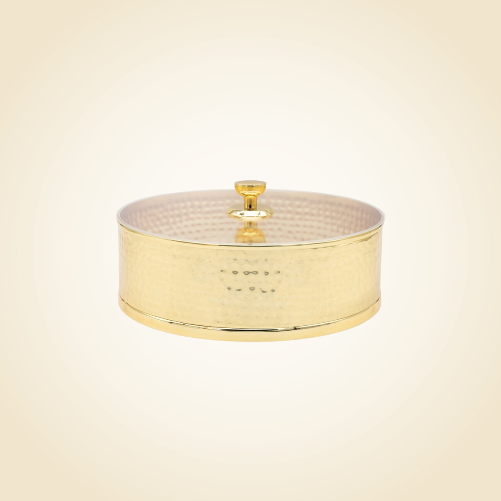 Hammered Gold SS Matzah Box
