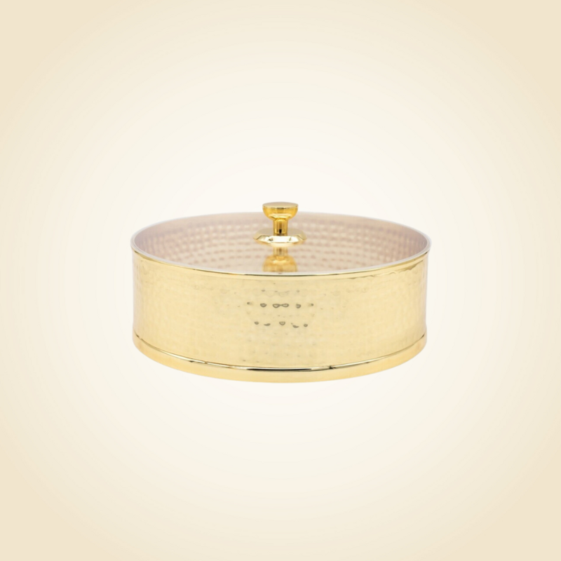 Hammered Gold SS Matzah Box