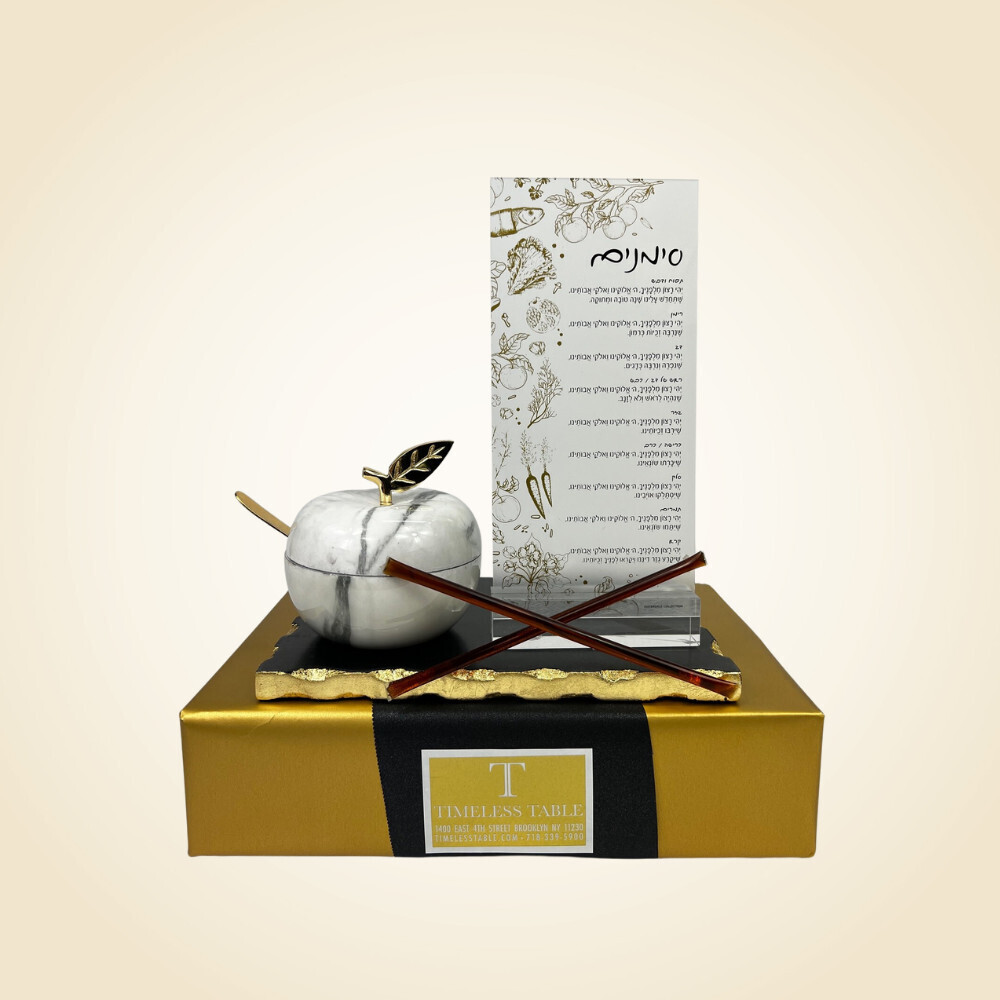 RH 2023 Black &amp; Gold Marble Board w/Honey Dish