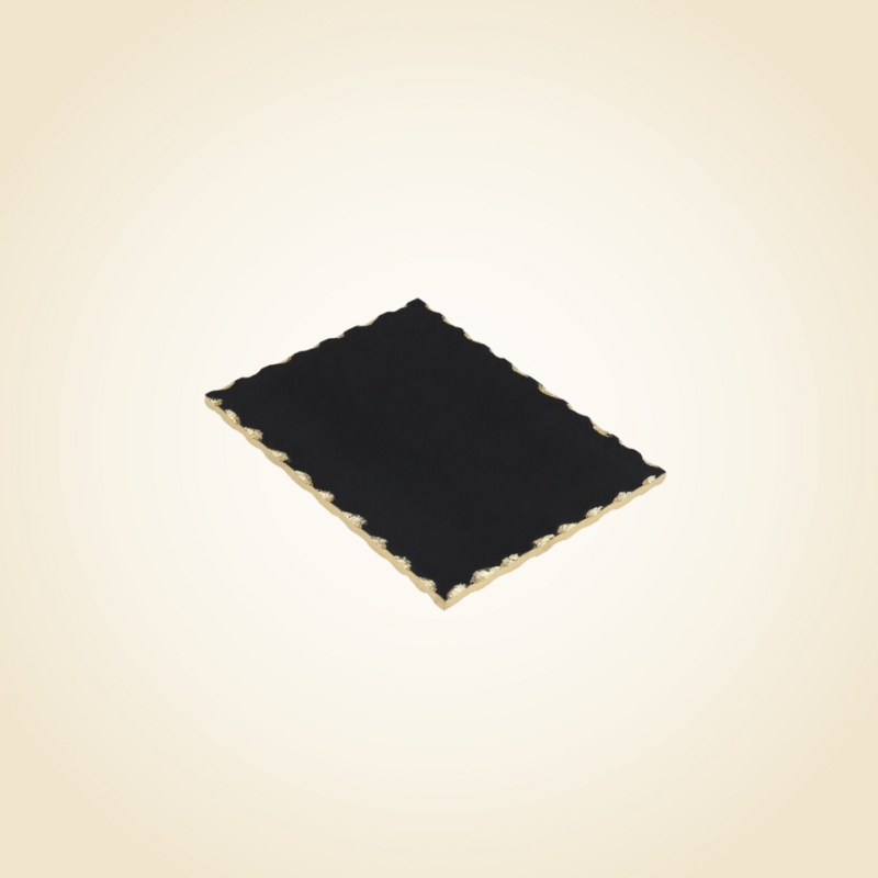 Black Marble Board with Gold Edge 16x 12
