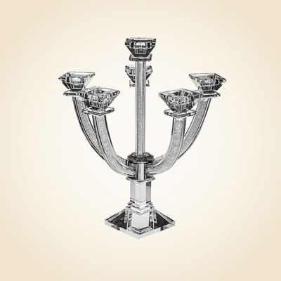 6 branch Crystal candelabra With stones