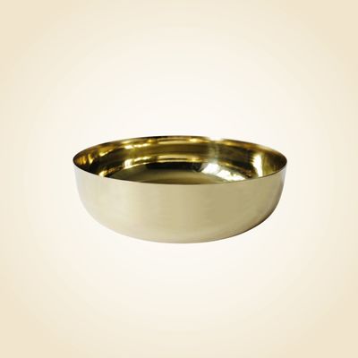 10" Gold Bowl w Flaired Edge