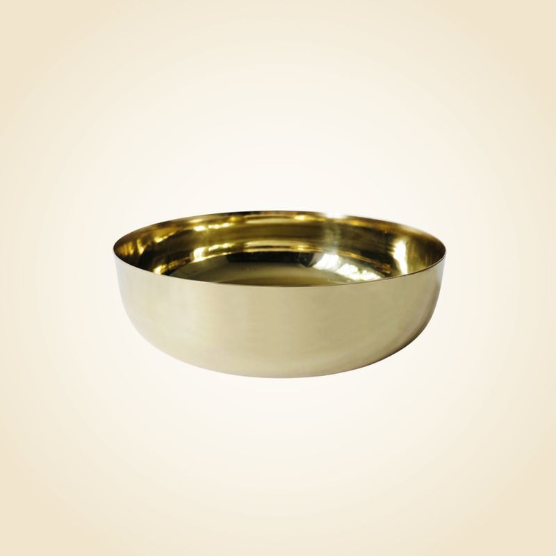 10" Gold Bowl w Flaired Edge