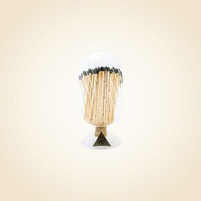 Small Striped Cloche Matches Black Tips