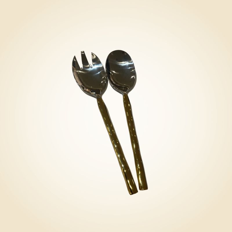 Flamingo Drive Gold Accent Serving Spoons